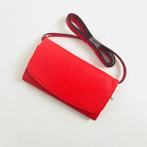 A New Day Women's Red Faux Leather Wallet on a String